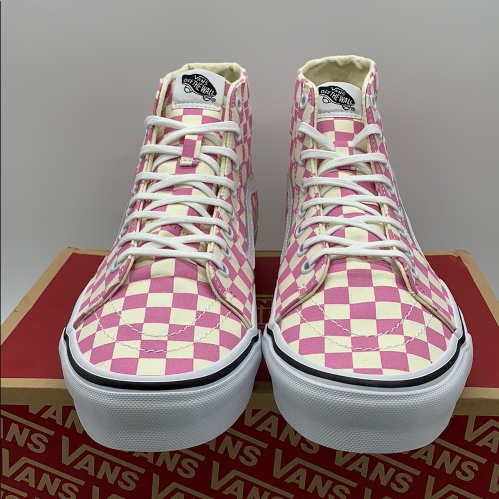 VANS Sk-8-Hi Tapered CHECKERBOARD Fchsapktrwt men’ - Picture 6 of 16